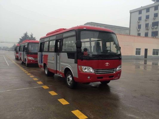 چین Durable Red Star Travel Buses With 31 Seats Capacity Small Passenger Bus For Company تامین کننده